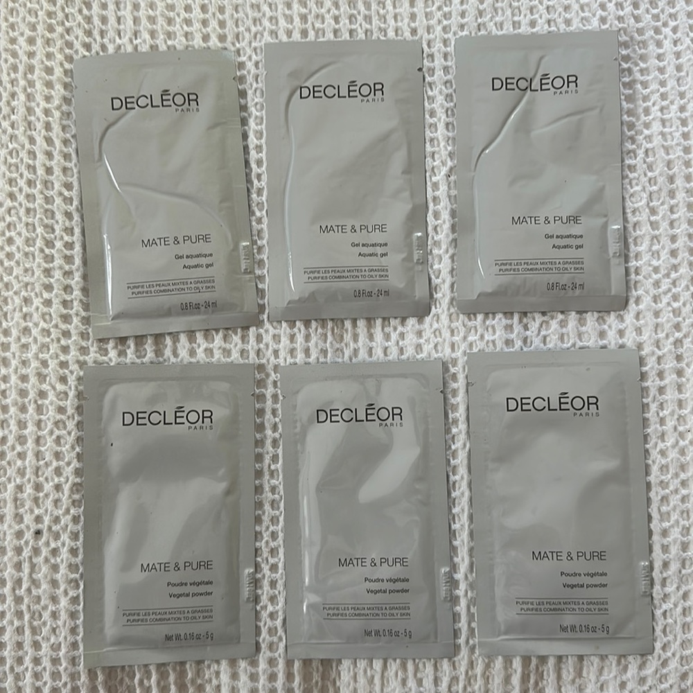 3/$25 Decleor paris mate & pure Aquatic Gel & Vegetal Powder